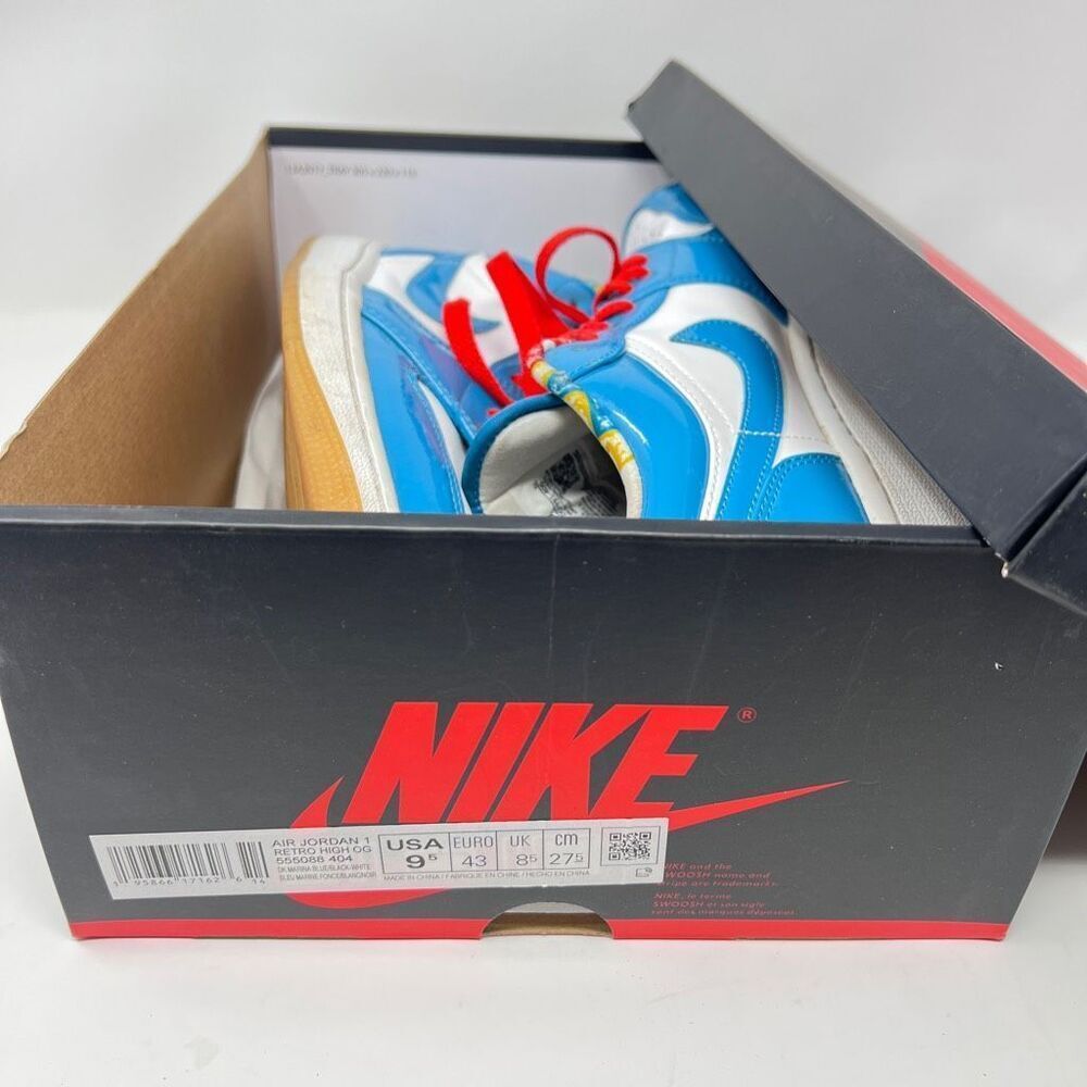 Nike Air Jordan 1 Low - Blue/White - Size 9.5 Excellent Preowned Condition - Picture 13 of 14